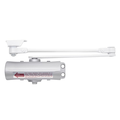 Light Duty Residential Hold Open Door Closer, ADA, Matte Black (White) - color: White