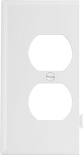 Eaton STE8W Polycarbonate 1-Gang Duplex Receptacle Sectional Mid Size Wall Plate, White