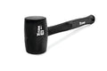 Titan 63217 16oz Rubber Mallet, Non-marking Double-faced Solid Head, 13" Shock Absorbing Fiberglass Handle with Textured Grip - style: 16oz Black