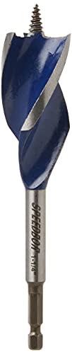 IRWIN SPEEDBOR Tri Flute Wood Drill Bit 1-1/4" X 6"(3041009) - size: Pack of 1, style: 1-1/4-Inch Bit