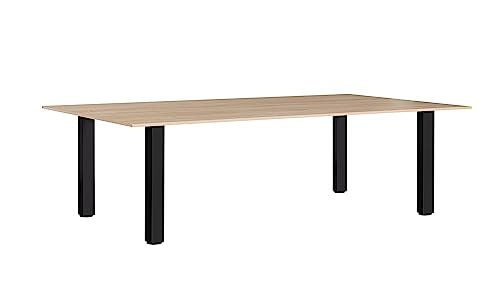 16" Coffee Table Legs,with Adjustable Feet Pads,Set of 4(Black) - size: 16"