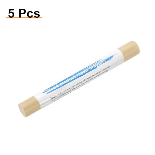 HARFINGTON 5pcs Wood Filler Sticks Wooden Wax Touch Up Furniture Repair Crayons for Scratch Hole Wood, Oak - color: Oak