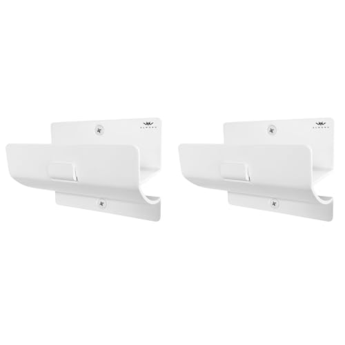 Ladder Hangers for Garage Wall - White Set of 2 Wall Mount Step Ladder Hook - color: White, size: Pack of 2 Hooks