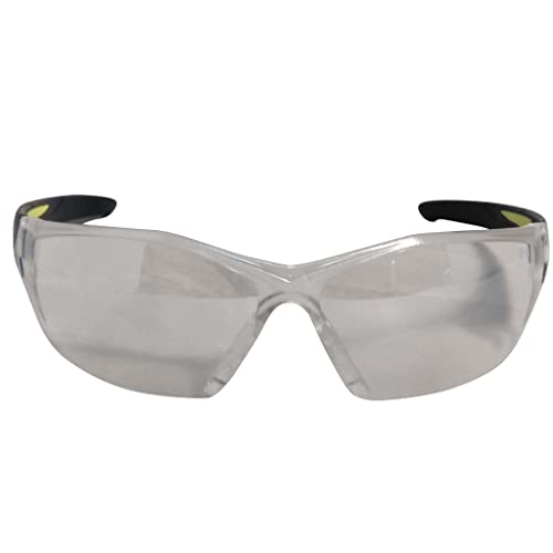 Edge SD111AR-G2 Delano G2 Wrap-Around Safety Glasses, Anti-Scratch, Non-Slip, UV 400, Military Grade, ANSI/ISEA & MCEPS Compliant, 5.04" Wide, Black Frame / Anti-Reflective Clear Lens - color: Anti-reflective Clear