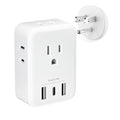BN-LINK Multi Plug Outlet Extender with AC Outlets and USB Ports, Outlet Splitter with 3 USB Ports (1 USB C), Wall Charger Adapter for Dorm, School, Travel, Office, Home (4 Outlets (Pack of 1)) - size: 4 Outlets(USB)