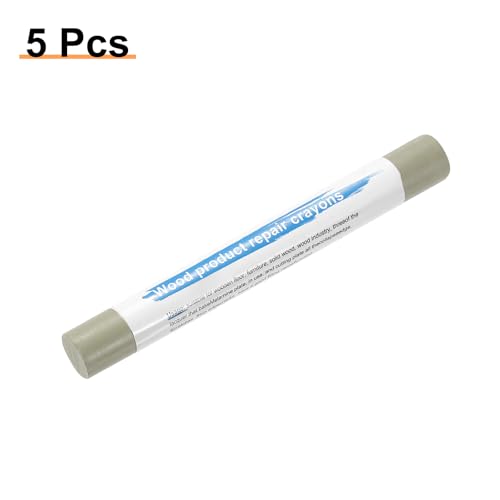 HARFINGTON 5pcs Wood Filler Sticks Wooden Wax Touch Up Furniture Repair Crayons for Scratch Hole Wood, Sand Khaki - color: Sand Khaki