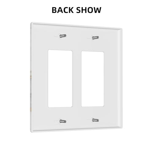 White Gray Gold Marble Light Switch Cover Decorative Wall Plate - color: 2 Gang Double Rocker