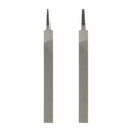 HARFINGTON 2pcs Flat Thin Cut File 8" Double Cut Teeth High Carbon Steel Hand Rasp File without Handle for Metal Wood Deburring Removing - size: 8", style: Thin