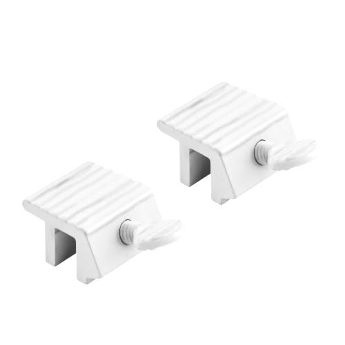 Prime-Line U 9802 Extruded Aluminum Sliding Window Lock, 1/4 Inch, White, 2 Pack - color: White