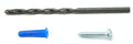 CONFAST® #6-8 Plastic Conical Blue Bantam Drywall Wall Anchor Kit PAK68, Includes (100) Anchors, (100) Screws and (1) Drill bit (201 Pieces) - size: #6 #8