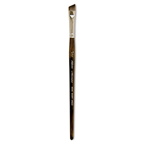 Silver Brush Limited Monza Short Angle Oil Paintbrush, Size 1/2 Inch - size: 1/2-Inch