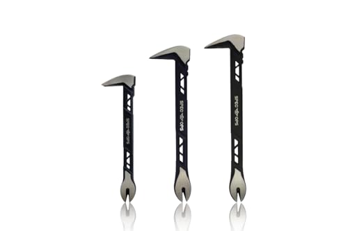 Spec Ops Tools Nail Puller Cats Paw Pry Bar for Prying, Demolition & Nail Pulling, High-Carbon Steel, 8, 10 & 11 Inch Combo Pack - size: 8/10/11 in Claw Bar