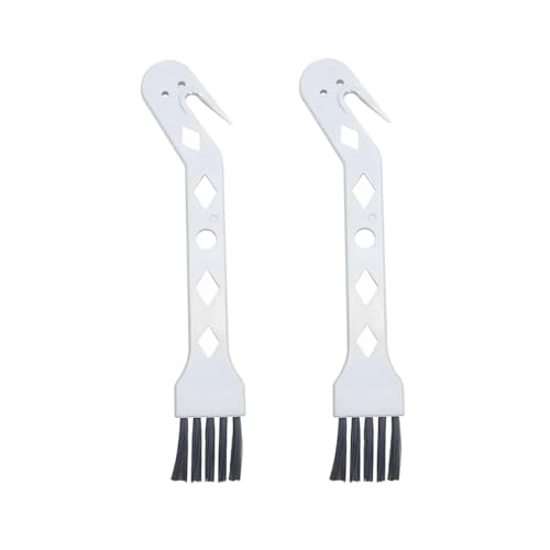2 Packs Handheld Vacuum Cleaning Brush, Sweeping Robot Cleaner Brush, Universal Tool Brush for Cleaning Hair/Pet Hair/Dust - color: White
