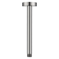 BRIGHT SHOWERS Shower Arm with Flange for Rainfall Shower Head, 9 Inch Ceiling Mount Straight Arm, Replacement Extension Pipe, Heavy-Duty Stainless Steel, Rust-Resistant, 1/2" NPT, Brushed Nickel - color: Brushed Nickel, style: 9 Inch