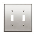 ENERLITES Double Toggle Switch Metal Wall Plate, 2-Gang, Polished Chrome - color: Polished Chrome, size: Standard Size