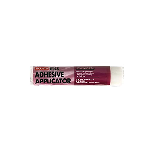 Wooster Brush R245-9 Adhesive Applicator Roller Cover, 1/8-Inch Nap, 9-Inch - size: 9 Inch