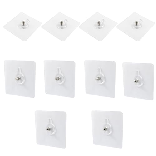 Hitefu Self-Adhesive Wall Hooks, 10pcs, 8mm - size: 8mm