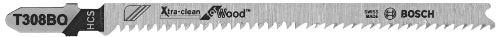 Bosch T308BO 5-Piece 4-1/2 in. 12 TPI Extra Clean for Wood T-Shank Jig Saw Blades