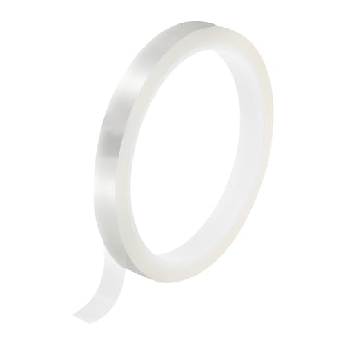 uxcell Clear Heat Tape, 1 Roll 10mmx33m 108ft High Temperature Heat Resistant Tape for Sublimation,Heat Vinyl Press,Heat Transfer, Circuit Board, No Residue - color: Clear, size: 10mmx33m