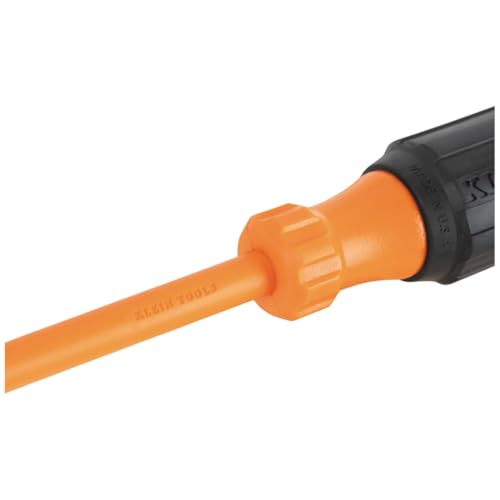 Klein Tools 85077INSR Insulated Screwdriver Set with Magnetizer, Made in USA, 1000V Electrical Screwdrivers, Phillips, Slotted, Square, 7-Piece - size: 7-Piece Set