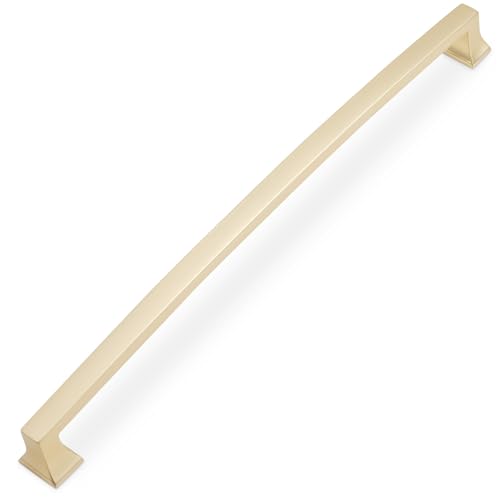 COTYKILEY 10 Pack 10 Inch(254mm) Brushed Brass Cabinet Handles Gold Kitchen Cabinet Pulls Cabinet Door Handles Kitchen Cabinet Hardware - color: Brushed Brass, size: 10" Hole Center（254MM）