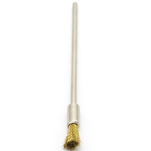 20PCS Brass Wire Brushes with Extended Handle - Metal Rust Removal, Polishing, Cleaning - 6mm Diameter, 1/8″ (3mm) Shaft, 100mm Length - Removes Burrs, Dust, and Oxide Layer - Rotary Tool Accessories - style: Brass Wire Brush 3*6*100mm 20PCS