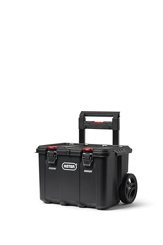 Keter Stack N Rolling Tool Box Modular Storage System 3 Piece - color: Black/Red, size: 3PC System