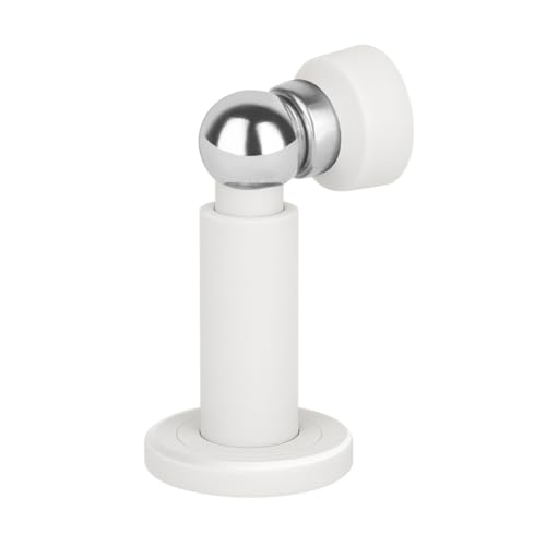 Adjustable Height Magnetic Door Stop, White,1Pack - color: White