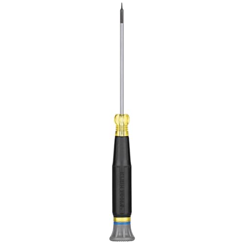 Klein Tools 6243 Mini Precision Screwdriver, 3/32-Inch Slotted, Features Cushion-Grip Handle, Rotating Cap, Color Coded Ring, 3-Inch Shank - style: 3/32-Inch Slotted