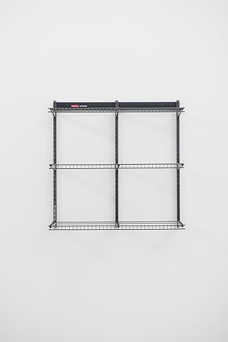 Rubbermaid Fasttrack Rail Storage 36"x12" 3-Shelf Kit, 350 lbs. Per Shelf, for Home/Garage/Shed/Workshop Organization - size: 36" Shelf
