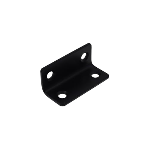 Long L Bracket,ULIFESTAR Black Corner Brace Brackets,Stainless Steel Corner Brackets,Heavy Duty Shelf Bracket,Metal Right Angle Bracket for Wood,46*20mm/1.81*0.79'' 8 PCS - size: 46*20mm/1.81*0.79''