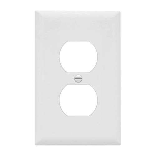ENERLITES 10 Pack Mid-Size Duplex Outlet Covers Wall Plate, White - color: White, size: Mid-Size