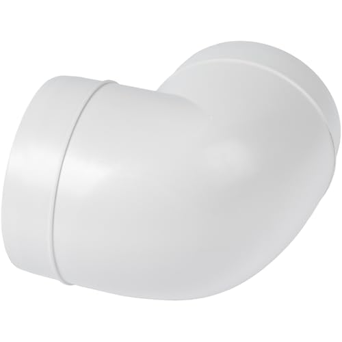 Vent Systems 5" inch Elbow 90 degree Duct Pipe Connector Flexible Round Tube Ventilation Hose ABS Plastic 125 mm - size: 5''