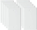 1-Gang Blank Wall Plate Outlet Cover Plate Unbreakable Polycarbonate Thermoplastic Single Blank Faceplate Electrical Receptacle Cover, White, 10 Pack - color: 1-Gang Blank, size: 10 Pack