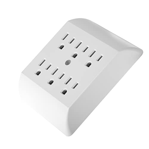 Projectpak 6 Outlet Wall Tap Extender Turns 2 Grounded Outlets into 6 - Easy Install Charging Station | 2 Pack