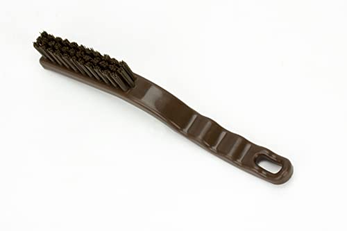 SPARTA Plastic Grout Brush, Crevice Brush with Hanging Hole for Cleaning Narrow Spaces, 9 Inches, Brown