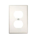 Leviton 1-Gang Duplex Device Receptacle Wallplate, Standard Size, Thermoset, Device Mount, 1-Pack, 88003, White - color: White, size: Pack of 1