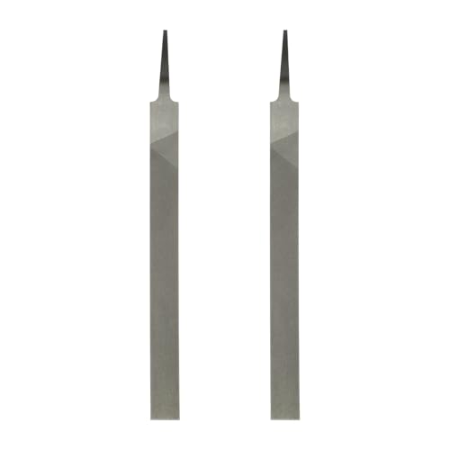 HARFINGTON 2pcs Flat Thin Cut File 12" Double Cut Teeth High Carbon Steel Hand Rasp File without Handle for Metal Wood Deburring Removing - size: 12", style: Thin