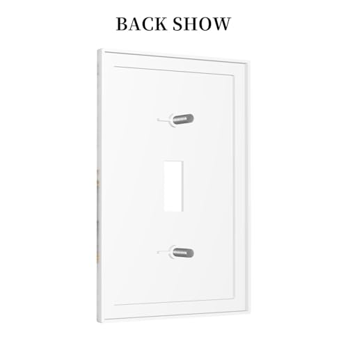 White Gray Gold Marble Light Switch Cover Decorative Wall Plate - color: 1 Gang Single Toggle
