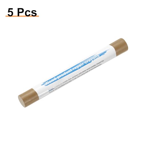 HARFINGTON 5pcs Wood Filler Sticks Wooden Wax Touch Up Furniture Repair Crayons for Scratch Hole Wood, Gold Oak - color: Gold Oak