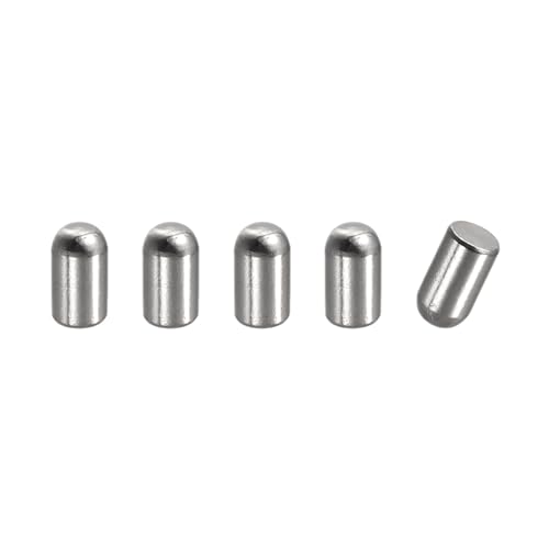 uxcell 5x8mm Dowel Pins, 5pcs 304 Stainless Steel Round Head Flat Chamfered End Dowel Pin Bunk Bed Pins Shelf Pegs Support Shelves Fasten Elements - size: 5x8mm