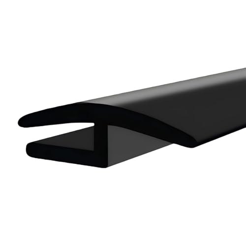 WZP 1.7M/5.6Ft Windshield Cowl Seal Strip, Rubber Auto Weather Sealing Protection, H-Shape Self Adhesive Cuttable Sunroof Window Seal Strip, Universal for Car Truck SUV (Black)