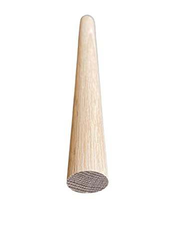 Oak Dowel Rods Wood Sticks Wooden Dowel Rods - Unfinished Hardwood Sticks - 1" by 12" for Crafts Sanded Smooth (1)