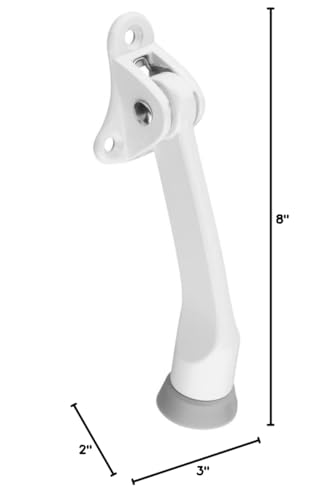 National Hardware N248-435 V238 Kickdown Door Stop in White - color: White