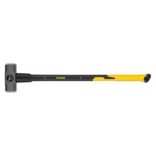 Truper 10 lb Sledge Hammer, 34-Inch Fiberglass Handle - size: 10 lb, style: Fiberglass