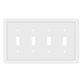 Quad Toggle Light Switch Cover Plate - size: 4 Gang Quad Toggle