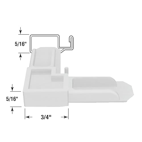 Prime-Line Plastic Screen Frame Corners, 5/16 x 3/4, White (50 Pack)