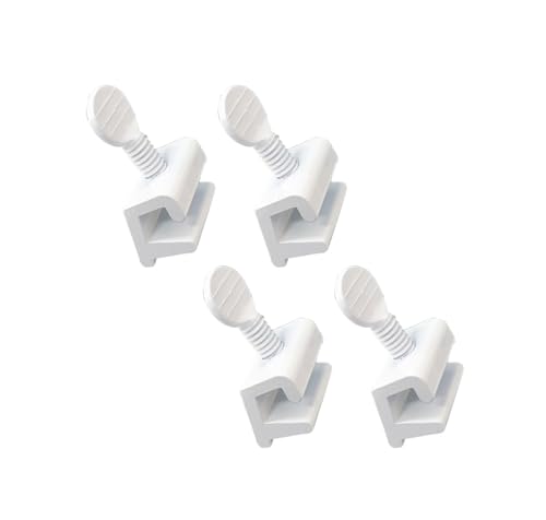 QCAA Single Small Sliding Window Security Lock, Aluminum, White Coated, 4 Pack, Made in Taiwan - color: White(1/8"), size: 4pack