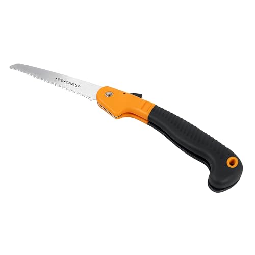 Fiskars Folding Hand Saw, 7" Pruning Saw with Power Tooth Blade with Triple Ground Teeth that Powers Through Wood Faster, Soft Grip Handle - style: 7" Folding Saw