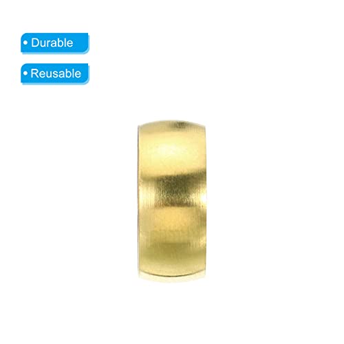 PATIKIL 16mm Tube OD Brass Compression Sleeves Ferrules, 50 Pack Brass Ferrule Fitting Brass Compression Fitting Assortment Kit for Air Water Gas Pipe - size: 16mm